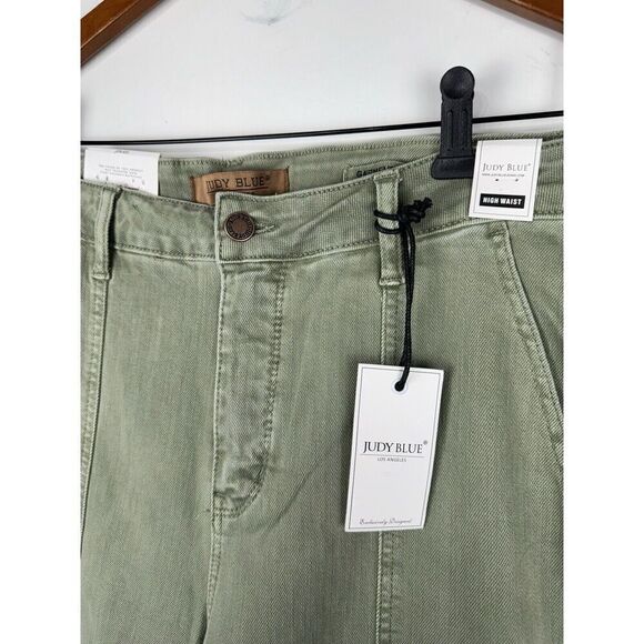 Judy Blue Sz 31 Greenwich High Rise Front Seam Straight Jeans NWT JB88688 Sage - Picture 5 of 5
